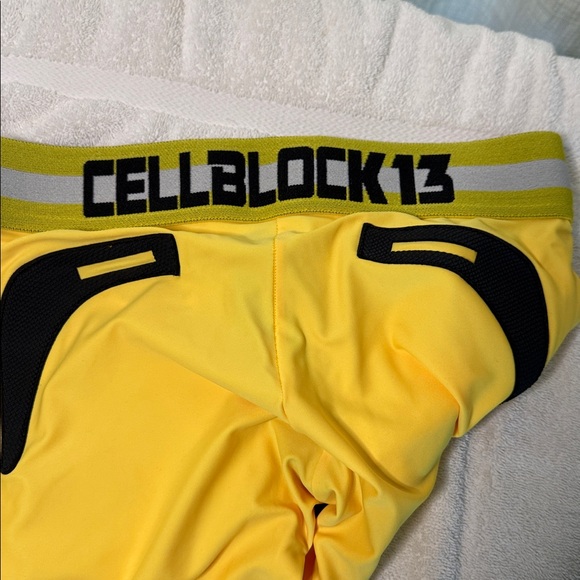 Cellblock13 Yellow football pants. Size L - Picture 2 of 2